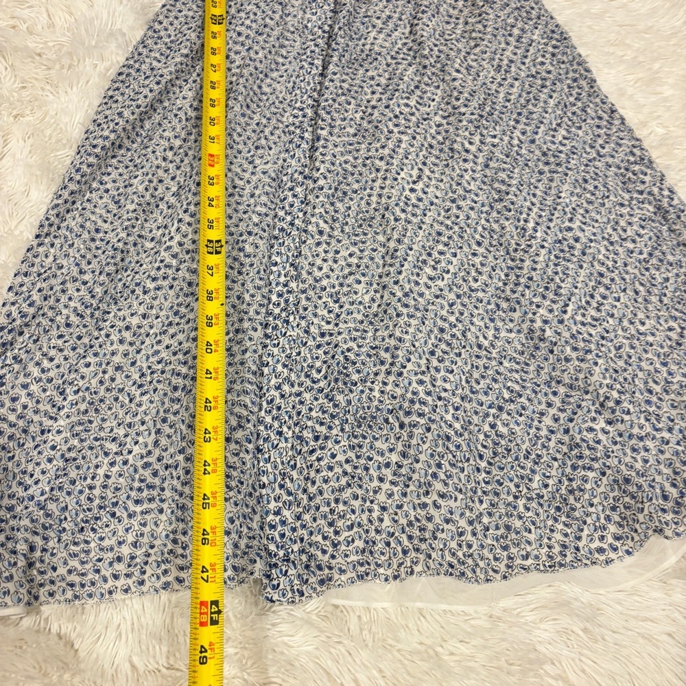 Band of Outsiders Scribble Flower Silk Flutter Sleeve Shirt Dress - Picture 3 of 12